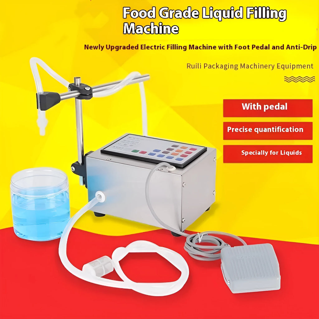 CNC automatic quantitative liquid filling machine with digital display on benchtop