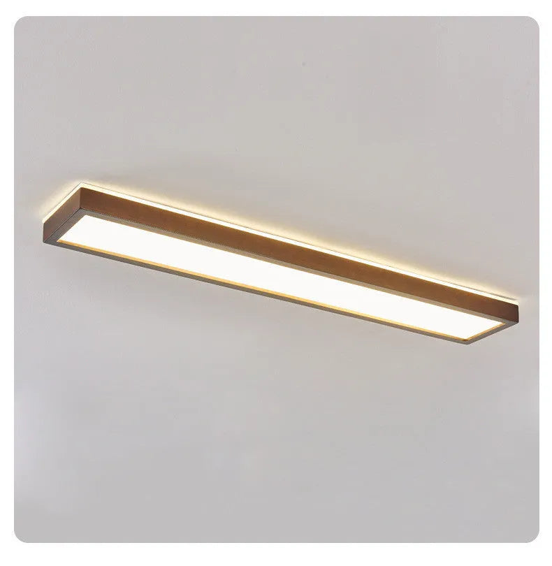 Solid wood long ceiling lamp in new Chinese style with multiple size options
