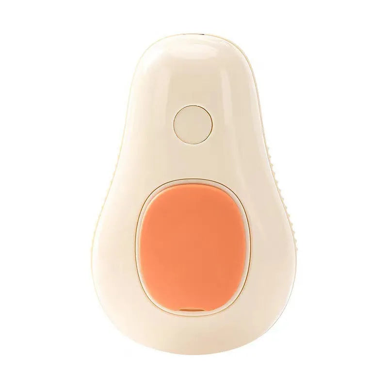 Avocado green pet grooming spray brush with massage nodes and integrated 20ml bottle