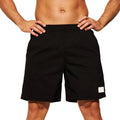 Men's quick-drying nylon sports shorts in blue with straight leg opening for beach and gym wear