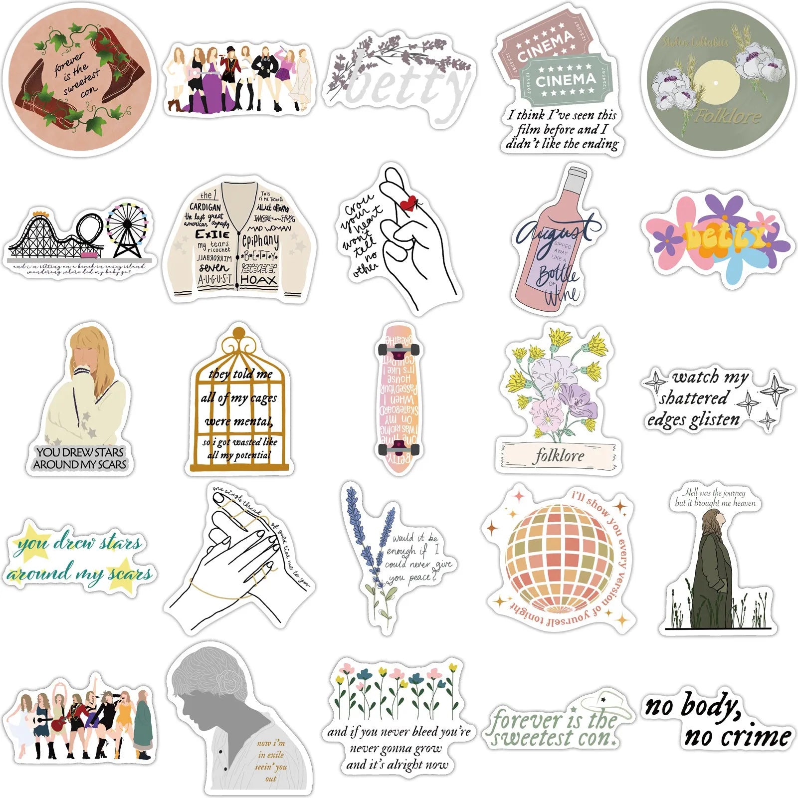 50 waterproof adhesive stickers with graffiti cartoon designs for luggage and travel accessories