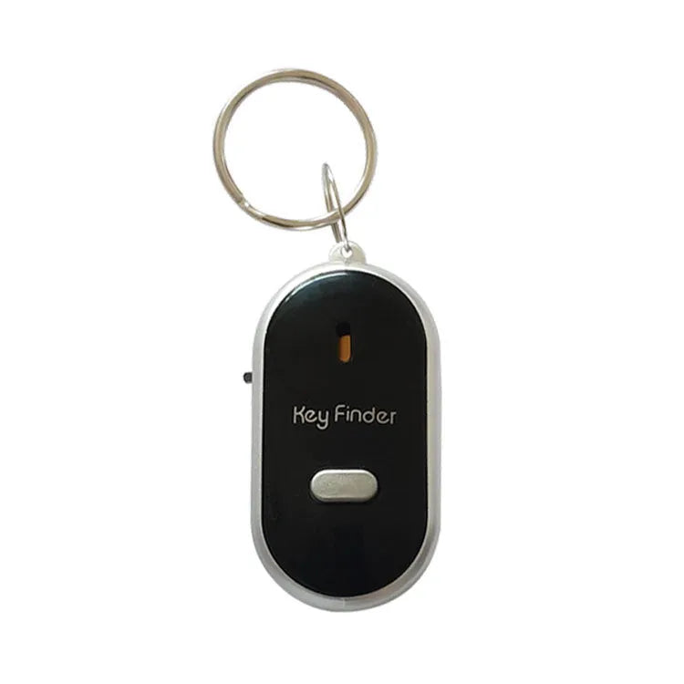 Oval voice control key finder with acrylic pendant in red, blue, white, black, and orange colour options