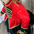 Children's polyester princess dress in red check skirt Gabon style for girls sizes 80-150cm