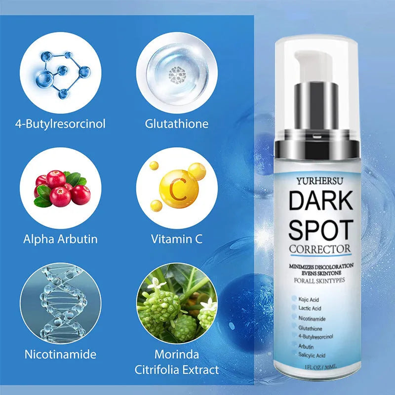 Bottle of spot lightening essence for brightening and moisturising the skin.