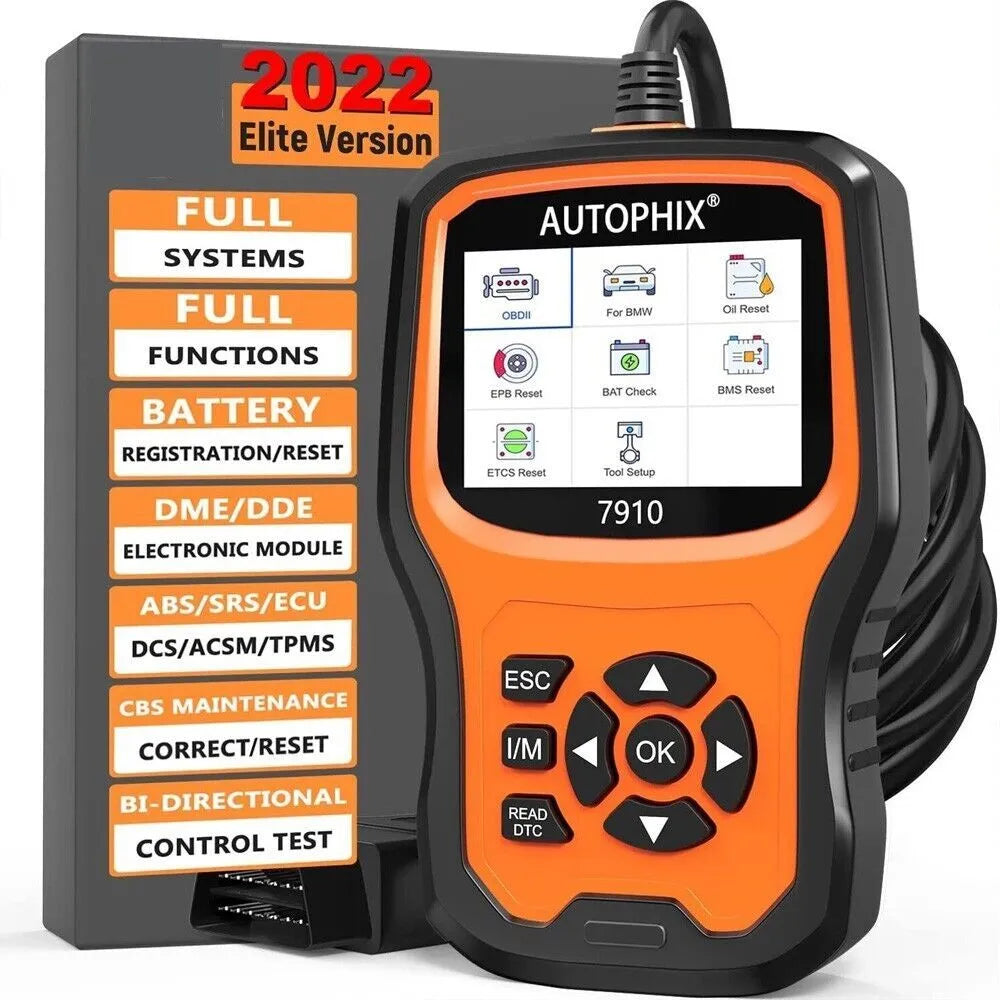 Autophix 7910 handheld automotive diagnostic scanner and OBD2 fault code reader tool