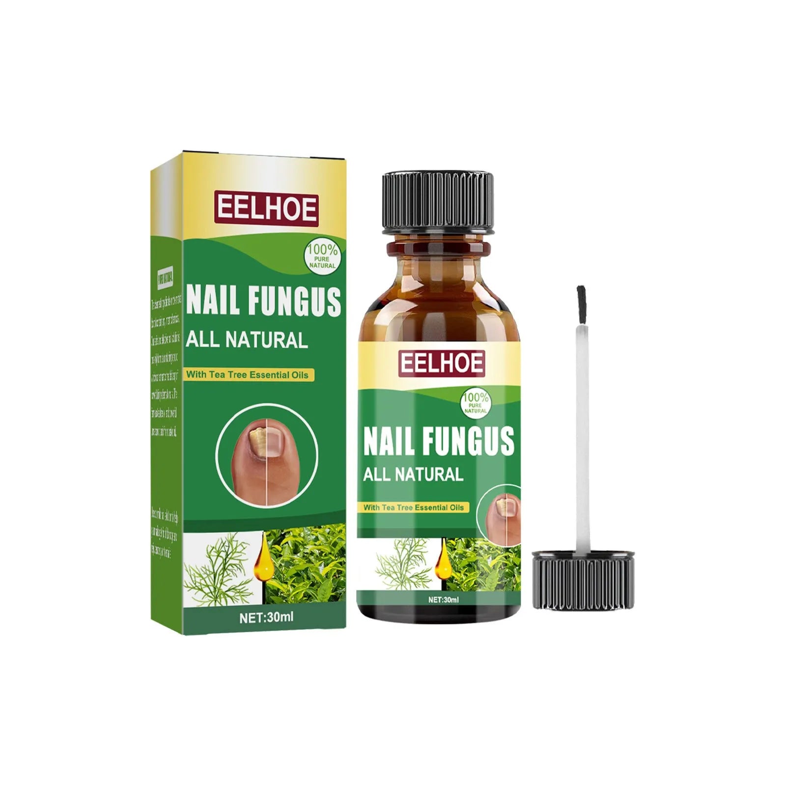 30ml tea tree oil nail care solution bottle with applicator for hand and foot nails