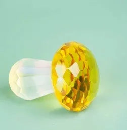 Crystal mushroom decorative ornament in four colour options measuring 40 by 53 millimetres