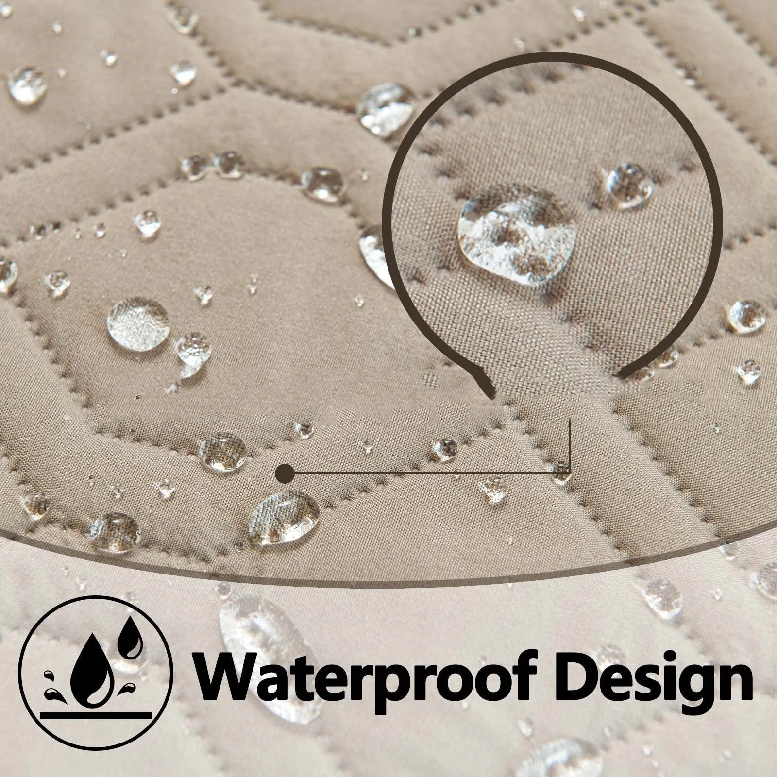 Reversible dark grey and light grey waterproof dog sofa cushion on a leather sofa