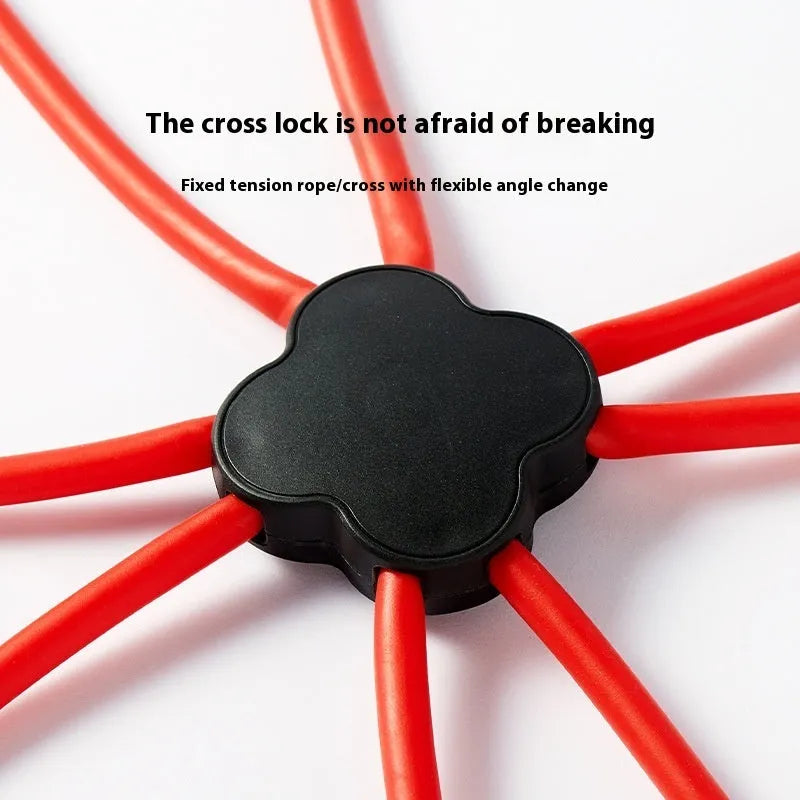Blue eight character puller fitness equipment for shoulder training with TPR construction