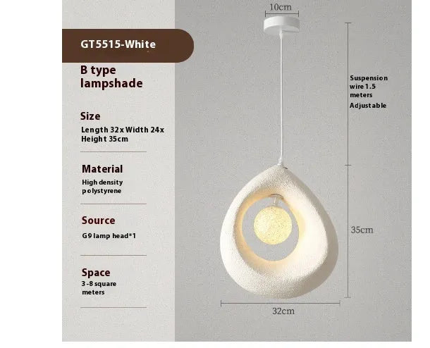 Retro bar chandelier pendant light with milky white glass lampshade for living room and dining room