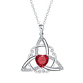 Celtic knot necklace for women with geometric design in four colour options