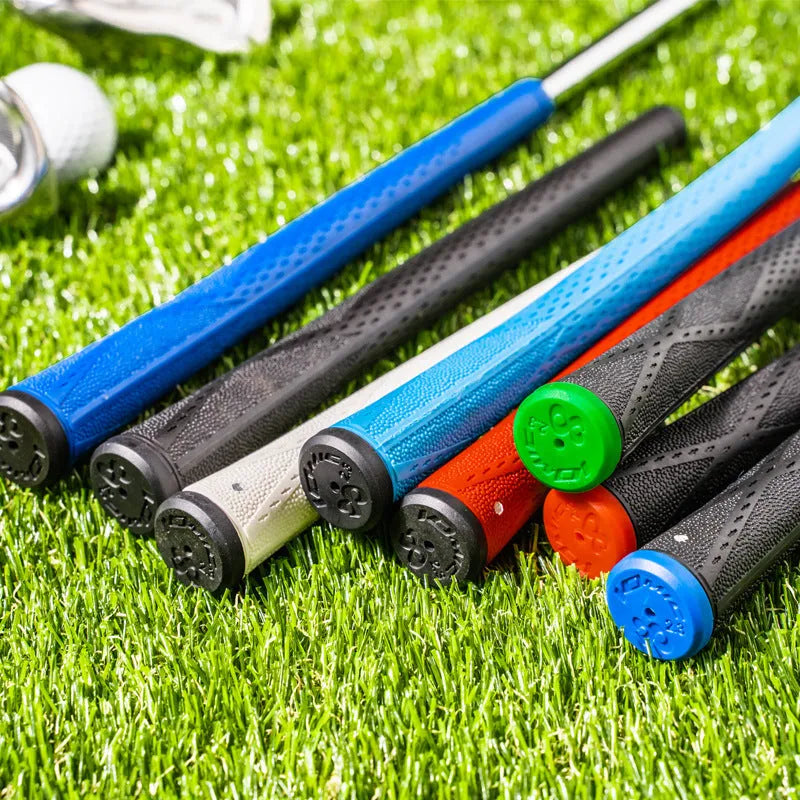 TPE golf club grip in multiple colour options including pink, red, blue, white and black combinations