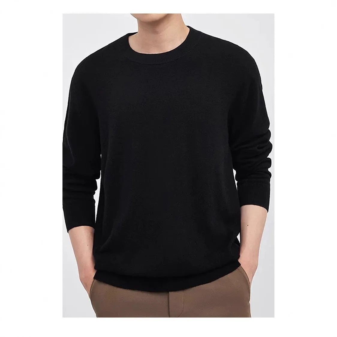 Men's regular fit wool pullover sweater in multiple colours for autumn and winter.