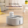 Stainless Steel Cat Water Dispenser 32L Smart Wireless Charging Lithium Battery Induction Pet Fountain for Cats Indoor Use Pawang Colour