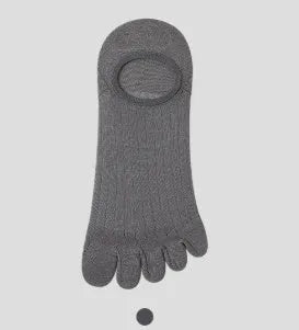 Modal cotton five-finger boat socks in white, khaki, light gray, dark gray and black colour options