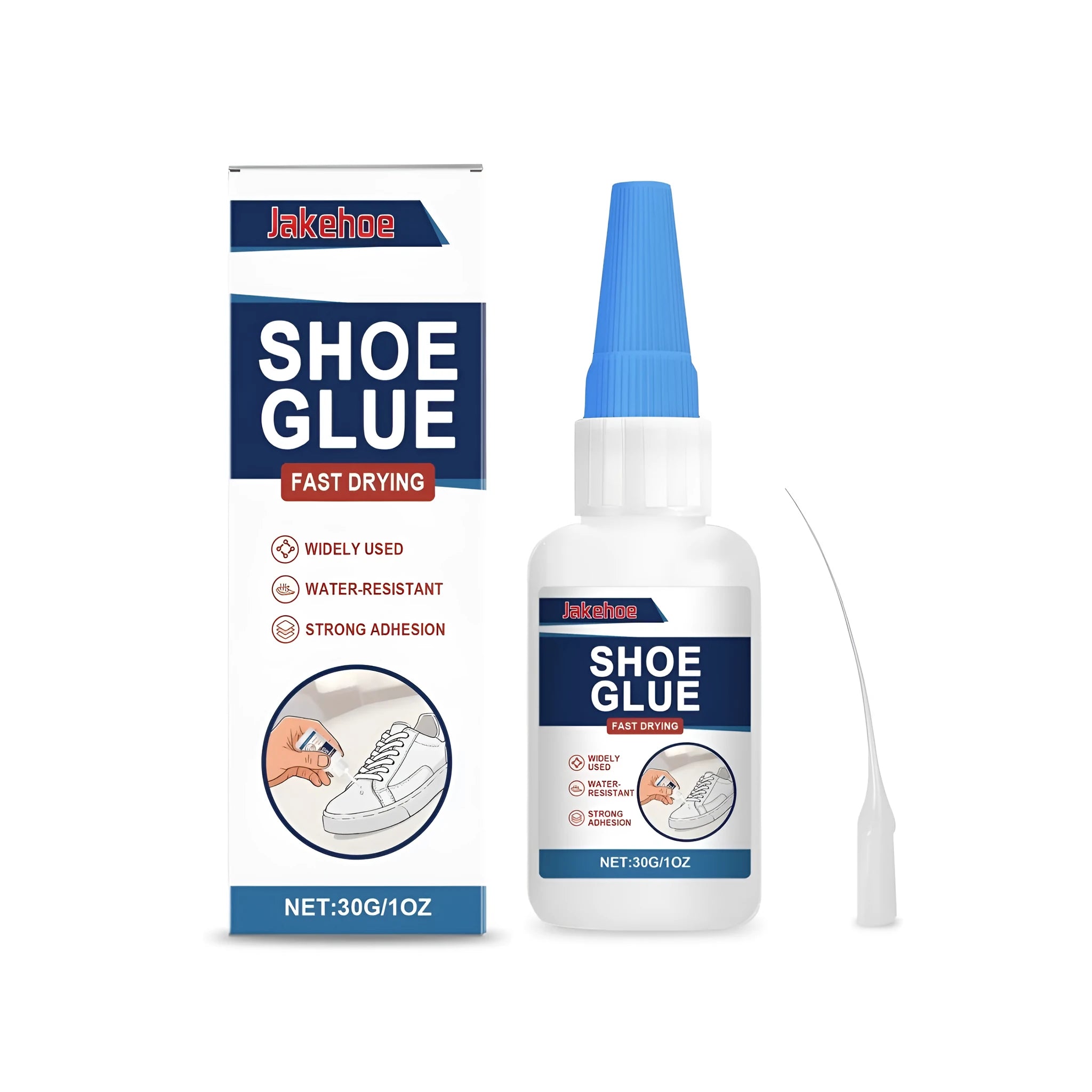 30g shoe repair adhesive bottle with dropper for leather rubber plastic repairs