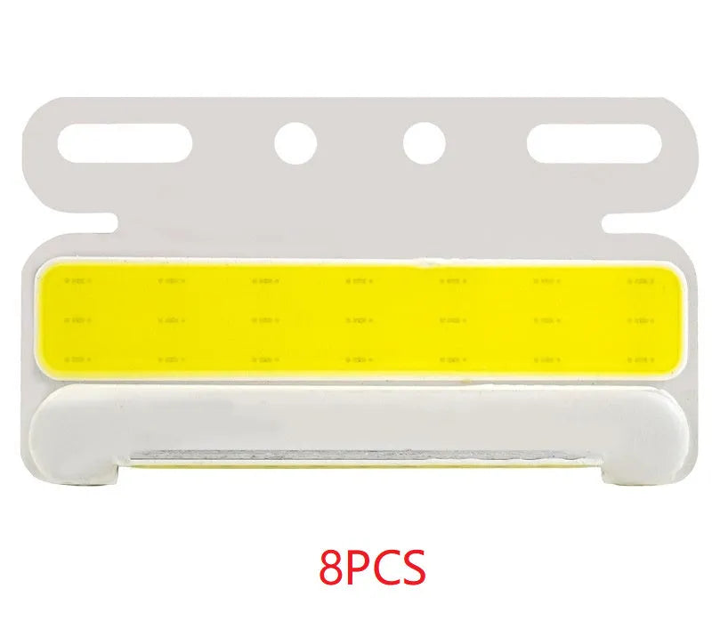 Waterproof aluminium COB LED truck side and ground tire light in red, yellow, green, blue, or white.