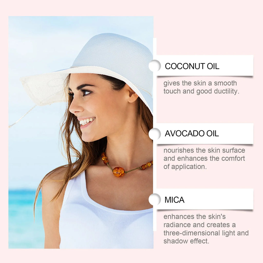 Sun protection body oil 100ML bottle with coconut and avocado oils for daily skin care