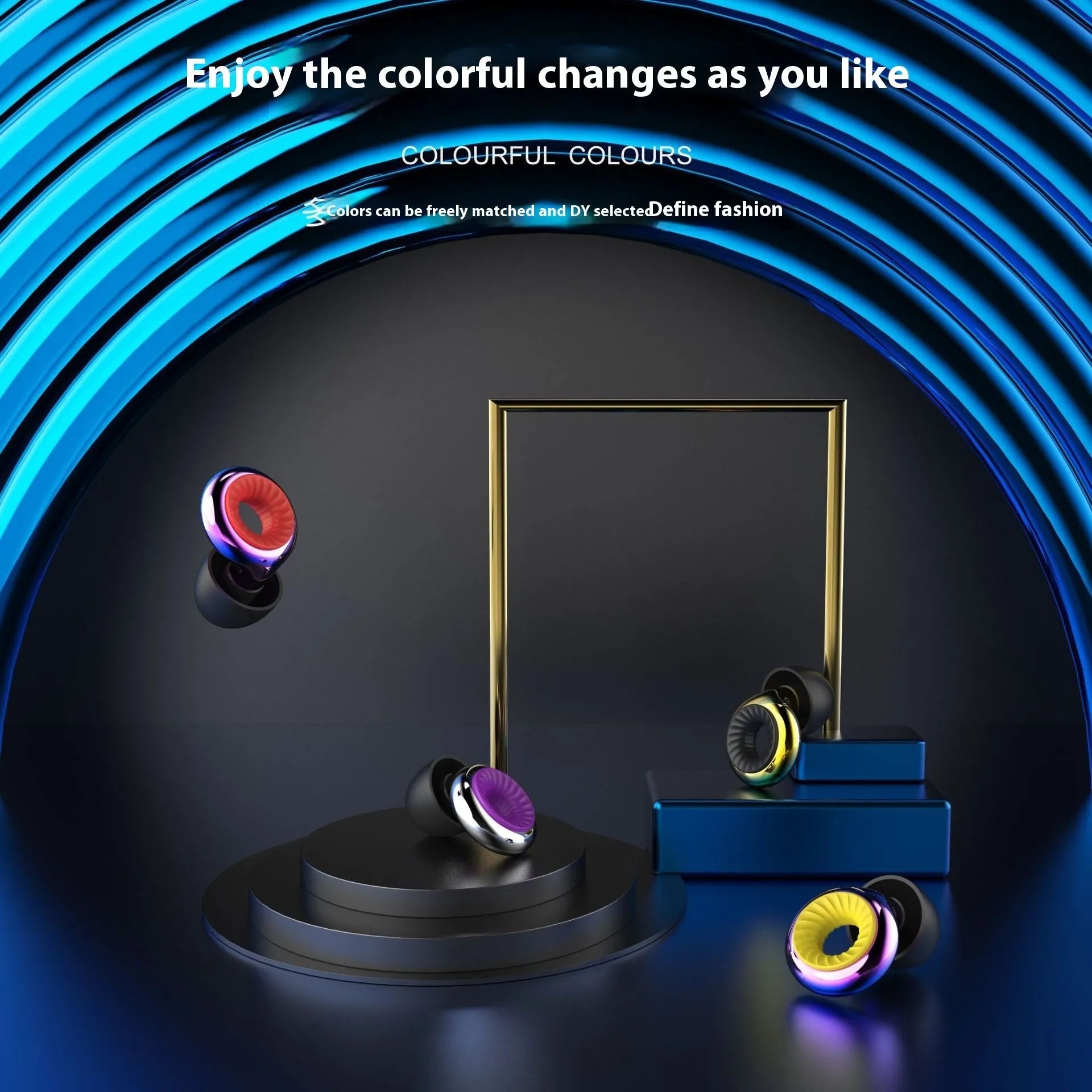 Noise reduction sleep earplugs with storage box and spare ear caps in five colour options