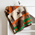 Imitation cashmere scarf in multiple colours showing 185cm by 65cm dimensions