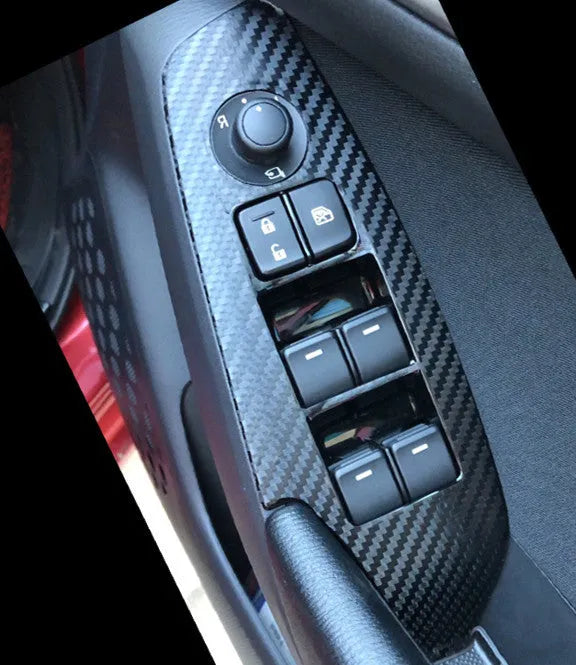 Set of four TPU protective films for a 14-19 car door control panel and glass switch
