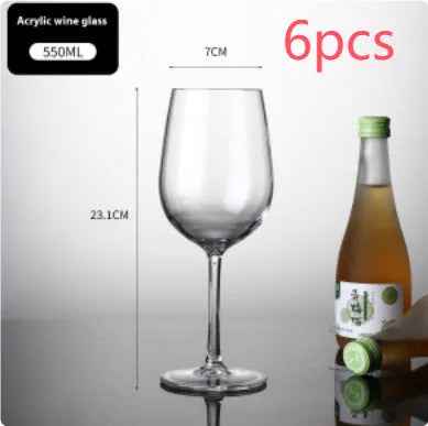 Clear PC acrylic wine bottle with modern design for beverage serving