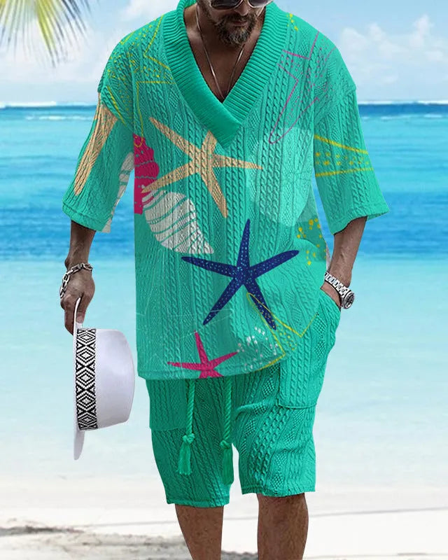 Loose fitting casual short sleeve suit set in various colours