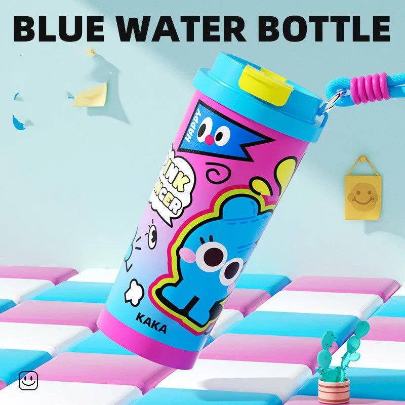500ml vacuum cup with creative design in green, black, pink purple, or blue and red colour options