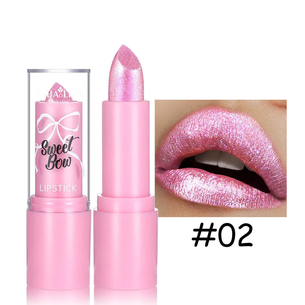 Sweetheart bow XINGX diamond lipstick from Starlight Diamond series in six colour shades.
