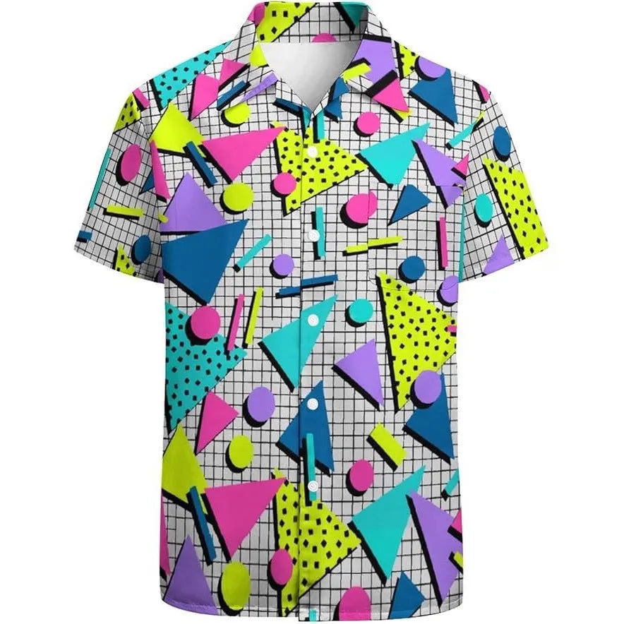 Men's camouflage pattern short sleeve casual shirt in slim fit style