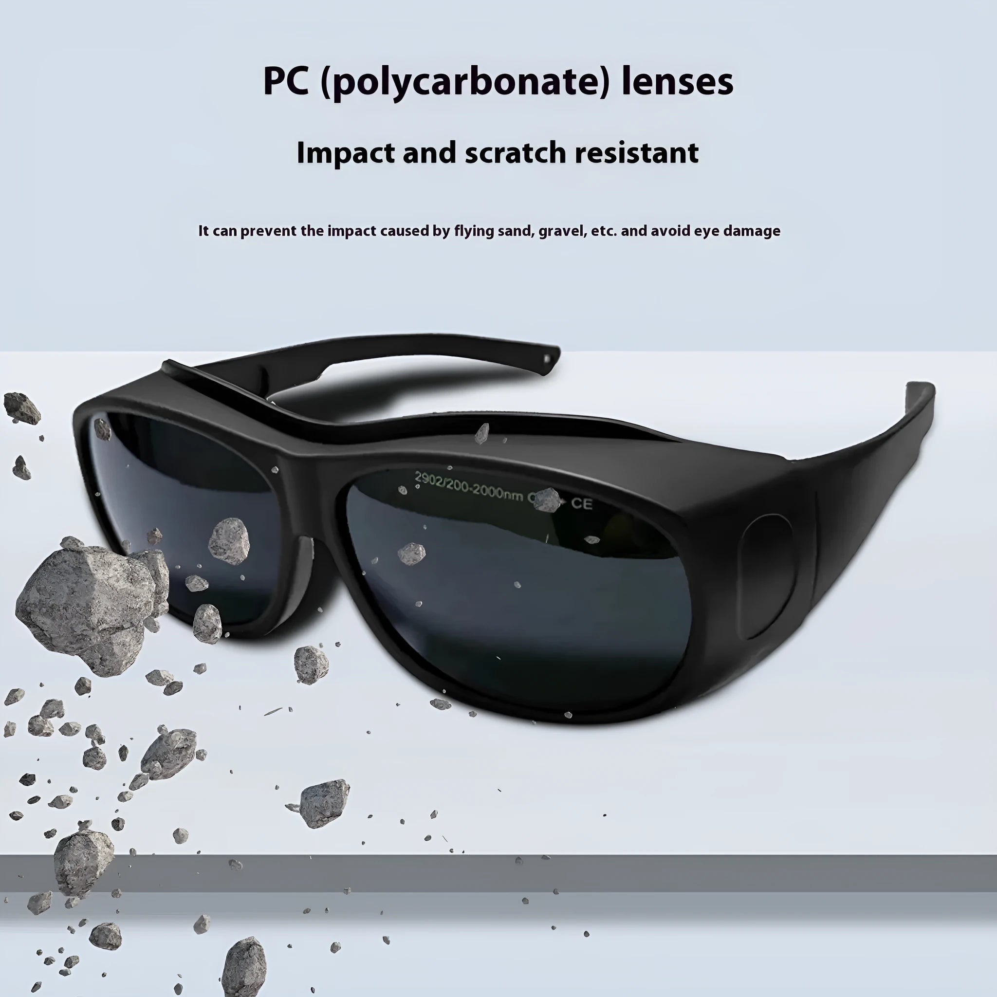 PC laser protection goggles for photon skin rejuvenation with 200-2000nm optical filtering