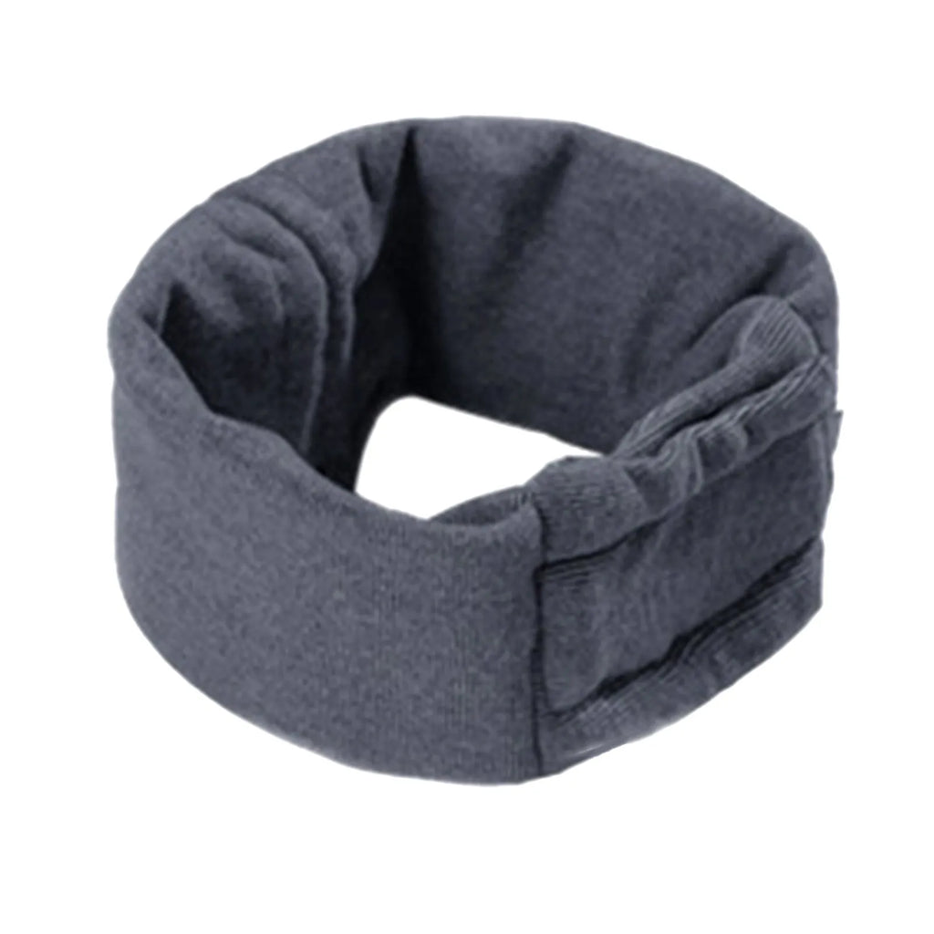 Dog wearing calming hoodie with ear covers in soft polyester fabric