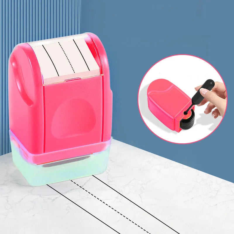 Plastic roller seal in seven colour options for teaching and craft activities.