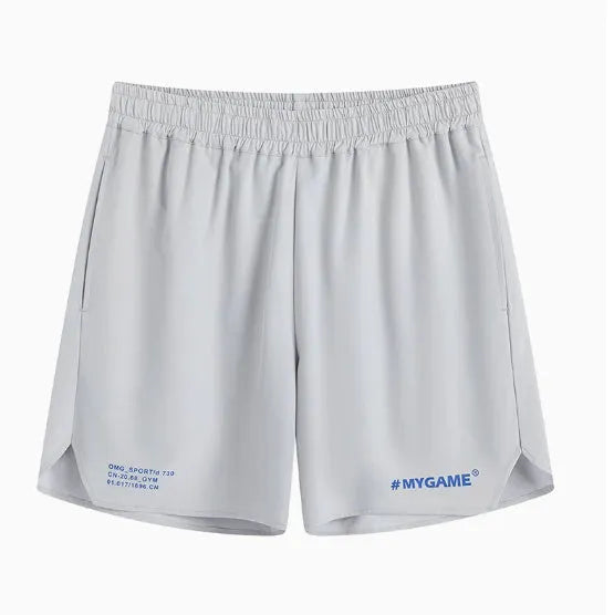 Men's four-point training fitness shorts in polyester spandex fabric available in four colours