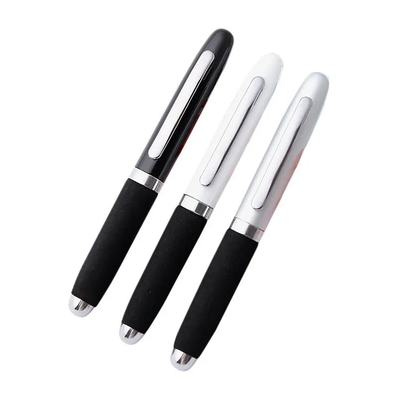Metal cap ballpoint pen with 1.0mm tip shown in multiple ink colour options.