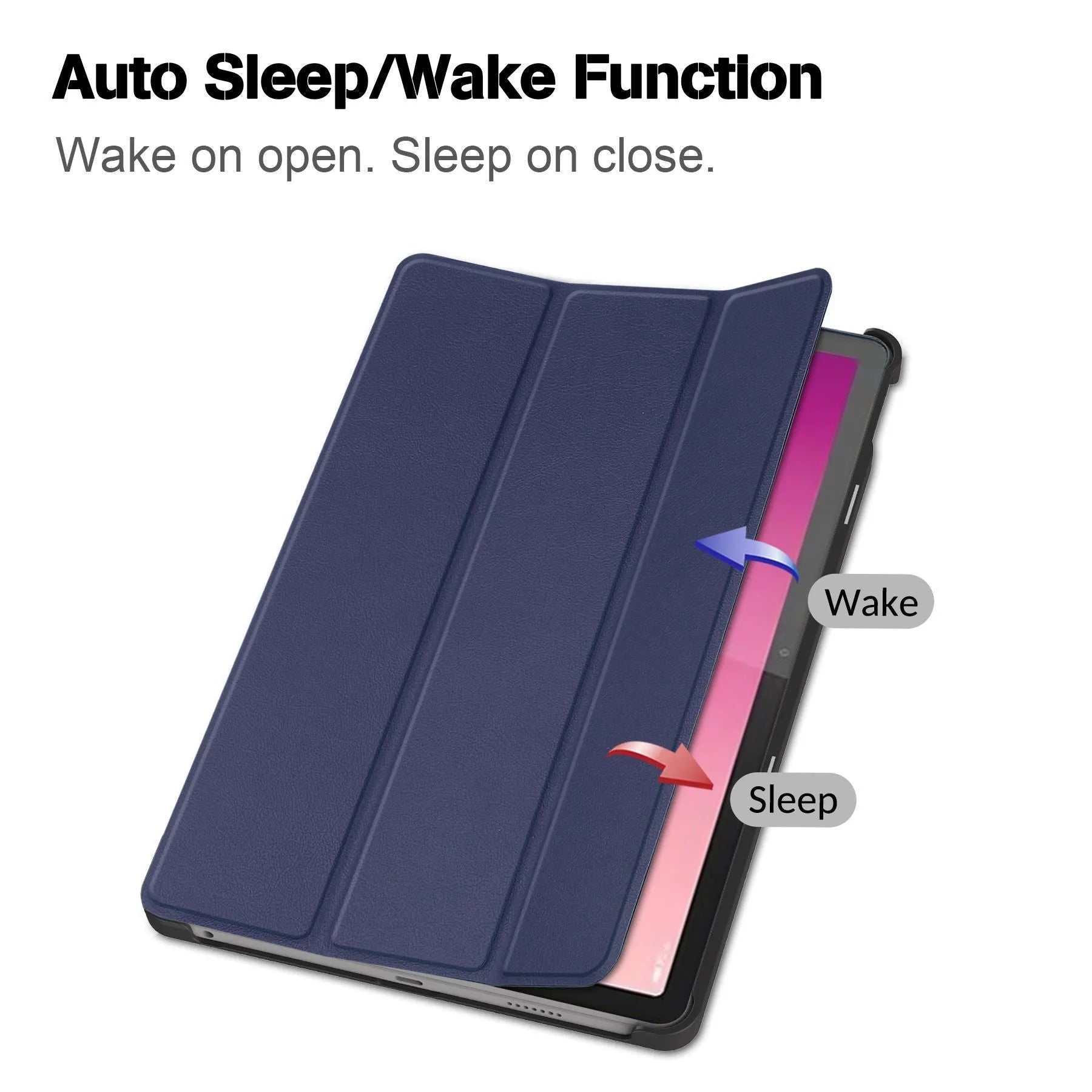 Lenovo Tab P12 tablet protective case in a choice of colours and patterns with a folded magnetic stand.