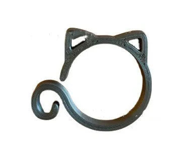 Plastic cat-shaped plant clip for gardening in green, red, white or yellow