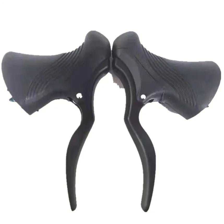 Aluminium alloy road bicycle brake handles in black or black silver for 22.2mm 23.8mm handlebars