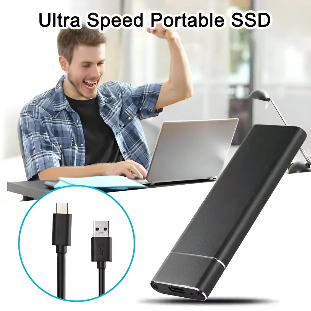 6TB capacity external mobile hard drive with metal shell in black blue orange red or silver colour options