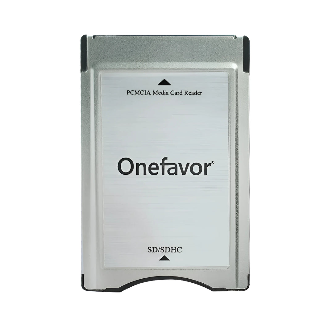 Mercedes-Benz SD to PCMCIA adapter card with stainless steel housing and 32GB SD card