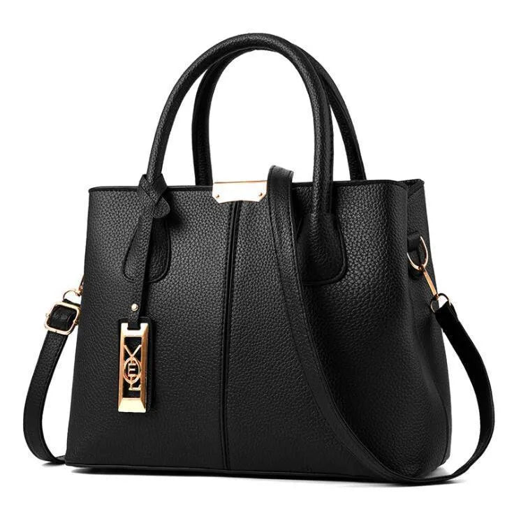 Soft PU leather women's large capacity square shoulder bag with adjustable strap
