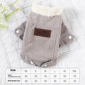 Lambswool grey dog vest with wool lining for autumn and winter wear