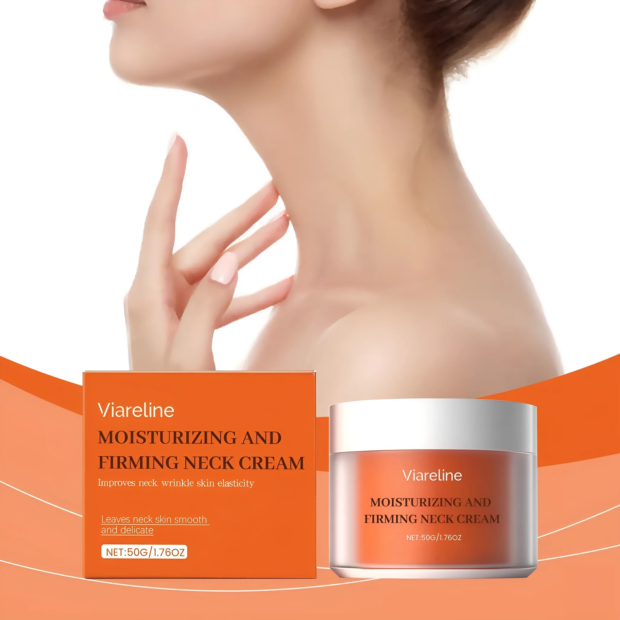 50g jar of Daily Neck Contour Skin Moisturising Care Cream in 6.3x6.3x4.5cm packaging