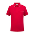 Lapel short sleeve polo shirt with pocket in spandex fabric, straight fit, available in multiple colours
