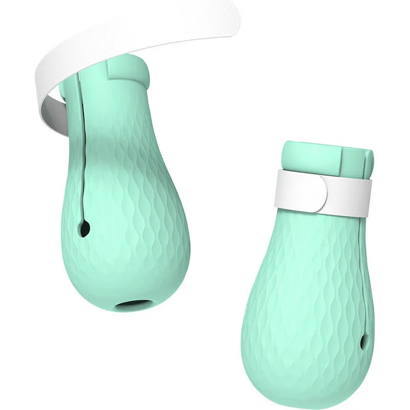 Four silicone cat foot covers designed to protect against scratches during pet care procedures