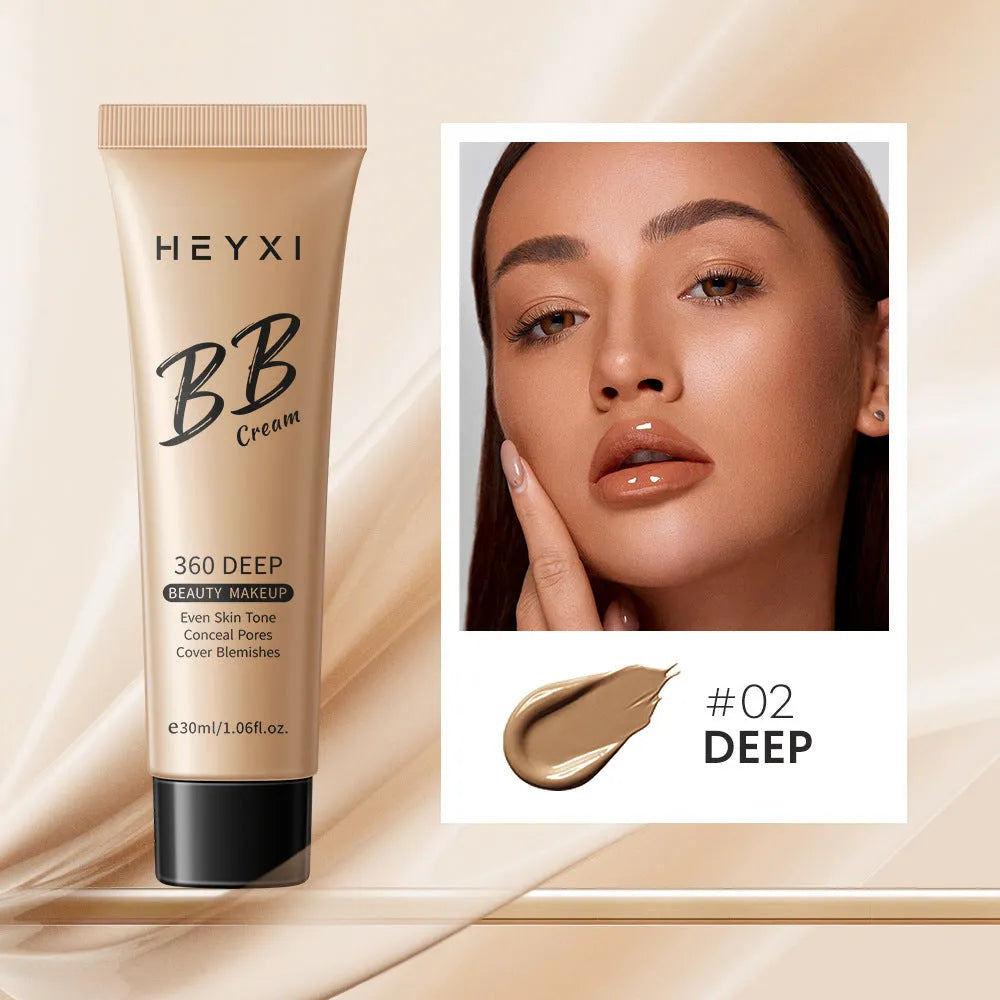 Waterproof sweat-proof BB cream in four shade options 01 02 03 04 for universal skin types