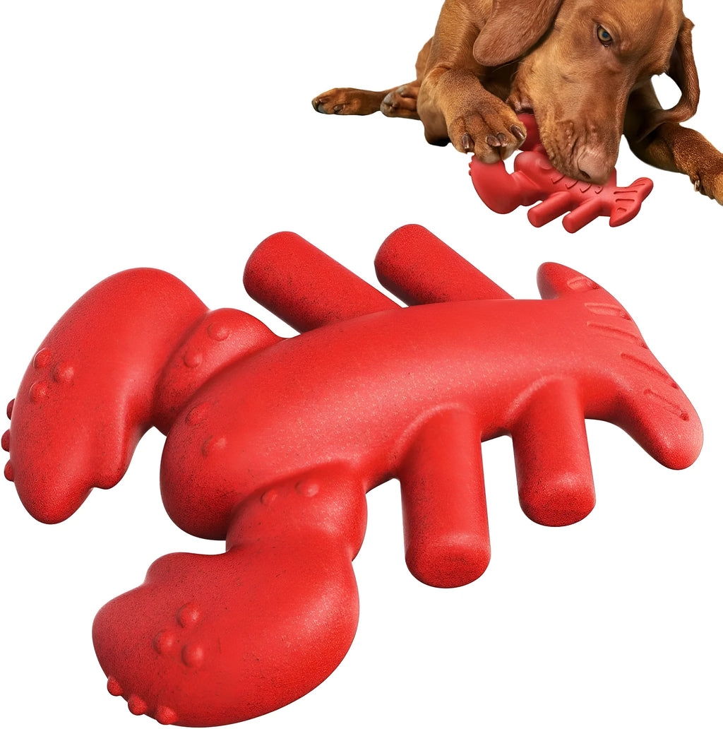 Red large Nylabone dog chew toy for aggressive chewers and dental care