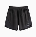 Men's black running shorts with laser stitching detail and stretch fabric for athletic training