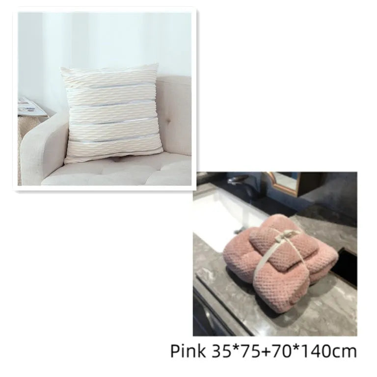 Striped velvet cushion cover in multiple colours measuring 45x45cm