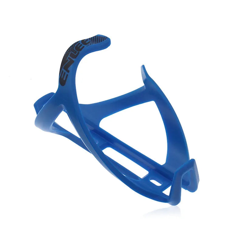 Mountain bike water bottle cage with TPR plastic construction and PVC toughness in multiple colour options